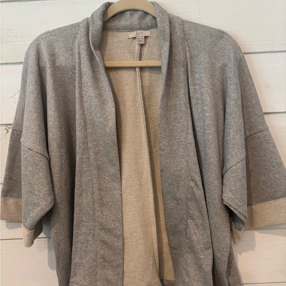 LOFT NWT Gray Shrug Sweater with Elegant Draping - Picture 9 of 11